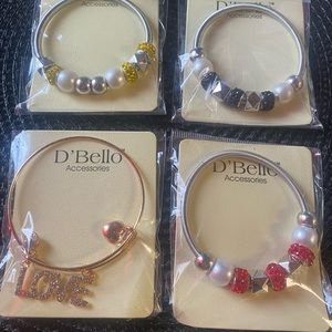 4 D’Bello Stretchy Bracelets.